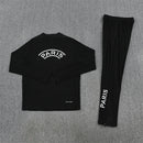 Conjunto largo hombre Paris Saint-Germain temporada 2025 2026 sudadera y pantalón negro entrenamiento calidad 1.1 premium oficial.