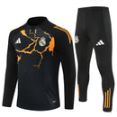Conjunto largo hombre Real Madrid x Marvel temporada 2026 2027 sudadera y pantalón negro entrenamiento calidad 1.1 premium edición limitada.