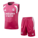 Conjunto Real Madrid 26/27 Camiseta Sin Mangas y Pantalón Rosa - TIENDA HINCHA FUTBOLERO