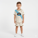 Conjunto fútbol infantil RC Deportivo La Coruña temporada 2025 2026 oficial tercera equipación kit camiseta y pantalón para niños técnica deportiva Dépor Riazor.
