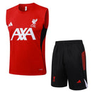 Liverpool 2025, Conjunto Liverpool 25/26, Entrenamiento Liverpool sin mangas, Ropa Liverpool roja, Kit entrenamiento Premier League, Camiseta regata Liverpool, Calidad 1.1 Liverpool, Nueva colección 2025, Regalo fútbol hombre, Tienda Hincha Futbolero.