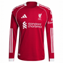Camiseta hombre Liverpool FC temporada 2025 2026 oficial primera equipación roja manga larga técnica transpirable reds pro premier league.