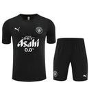 Conjunto entrenamiento hombre Manchester City temporada 2025 2026 oficial negro camiseta y pantalón técnica transpirable pro premier league.