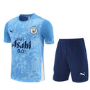 Conjunto entrenamiento hombre Manchester City temporada 2025 2026 oficial azul camiseta y pantalón técnica transpirable pro premier league.