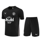 Conjunto entrenamiento hombre Manchester City temporada 2025 2026 oficial negro camiseta y pantalón técnica transpirable pro premier league.