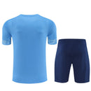 Conjunto entrenamiento hombre Manchester City temporada 2025 2026 oficial azul camiseta y pantalón técnica transpirable pro premier league.