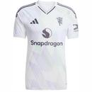Camiseta hombre Manchester United versión jugador segunda equipación blanca temporada 2025 2026 calidad 1.1 oficial, Manchester United 2025 jugador, Camiseta United versión jugador, Camiseta blanca Manchester United, Camiseta fútbol profesional, Calidad 1.1 United, Tienda Hincha Futbolero, Premier League 2026, Bloke Core United, Regalo fútbol hombre Manchester, Jersey United authentic 25/26.