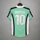 Camiseta hombre selección de Nigeria mundial 1998 primera equipación verde retro calidad 1.1 premium Super Eagles Tienda Hincha Futbolero. Nigeria 1998, Camiseta Nigeria retro, Ropa Nigeria fútbol, Camiseta Nigeria 98 verde, Calidad 1.1 Nigeria, Jay-Jay Okocha Jersey, Tienda Hincha Futbolero, Nigeria Retro Jersey 1998.