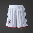Pantalón corto hombre selección Japón temporada 2026 2027 color blanco versión jugador ajuste slim fit escudo termosellado calidad 1.1 oficial, Japón 2026, Pantalón corto Japón blanco, Short Japón versión jugador, JFA 2027, Ropa oficial Japón barata, Calidad 1.1 Japón, Mundial 2026, Tienda Hincha Futbolero, Japan White Player Shorts.