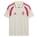 Polo Real Madrid Entrenamiento 26/27 Hombre blanca y rosa oficial- TIENDA HINCHA FUTBOLERO