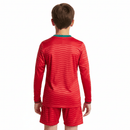 Conjunto infantil Portugal primera equipación 2026 2027 niños kit completo camiseta manga larga roja y pantalón corto oficial fútbol niños lusos 26/27 Mundial 2026.