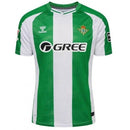 Camiseta hombre Real Betis primera equipación temporada 2025 2026 verde y blanca oficial fútbol bético Benito Villamarín transpirable bordada.