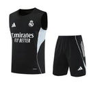 Real Madrid 2026, Conjunto entrenamiento Madrid, Camiseta sin mangas Real Madrid, Short entrenamiento Madrid, Ropa oficial Real Madrid, Jersey Madrid 25/26 negro, Regalo fútbol hombre Madrid, Kit entrenamiento galáctico, Bloke Core fitness, Comprar conjunto barato, Tienda Hincha Futbolero.