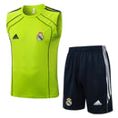 Real Madrid 2025, Conjunto Real Madrid 25/26, Entrenamiento Real Madrid sin mangas, Ropa Real Madrid verde, Kit entrenamiento merengue, Camiseta regata Real Madrid, Calidad 1.1 Real Madrid, Nueva colección 2025, Regalo fútbol hombre, Tienda Hincha Futbolero.