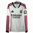 Camiseta hombre Real Madrid temporada 2026 2027 oficial primera equipación blanca manga larga técnica transpirable merengue pro mundial.