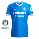 Camiseta hombre Real Madrid temporada 2025 2026 tercera equipación versión jugador con parches Champions League y Foundation calidad 1.1 oficial, Real Madrid 2025, Camiseta Real Madrid jugador, Tercera equipación Real Madrid, Camiseta Champions Real Madrid, Camiseta barata Real Madrid, Calidad 1.1 Real Madrid, Versión Jugador Authentic, Tienda Hincha Futbolero, Hala Madrid.