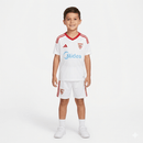 Conjunto infantil Sevilla FC primera equipación 2026 2027 niños kit completo camiseta blanca y pantalón corto oficial fútbol niños sevillistas 25/26.