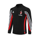 Sudadera hombre AC Milan temporada 2003 2004 entrenamiento negra detalles rojos retro calidad 1.1 premium rossonero época de Kaká y Maldini. AC Milan 2003, Sudadera AC Milan negra, Ropa AC Milan retro, Entrenamiento Milan 03/04, Calidad 1.1 AC Milan, Rossonero Vintage Gear, Tienda Hincha Futbolero, AC Milan Black Retro Sweatshirt.