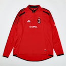 Sudadera hombre AC Milan temporada 2004 2005 entrenamiento roja detalles negros retro calidad 1.1 premium rossonero estilo Kaká Shevchenko. AC Milan 2004, Sudadera AC Milan roja, Ropa AC Milan retro, Entrenamiento Milan 04/05, Calidad 1.1 AC Milan, Rossonero Vintage Gear, Tienda Hincha Futbolero, AC Milan Red Retro Sweatshirt.