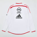 Sudadera hombre AC Milan temporada 2004 2005 entrenamiento blanca detalles rojos y negros retro calidad 1.1 premium rossonero estilo Kaká Shevchenko. AC Milan 2004, Sudadera AC Milan blanca, Ropa AC Milan retro, Entrenamiento Milan 04/05, Calidad 1.1 AC Milan, Rossonero Vintage Gear, Tienda Hincha Futbolero, AC Milan White Retro Sweatshirt.