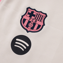 Sudadera hombre FC Barcelona temporada 2025 2026 color beige oficial fútbol Barça técnica sin capucha transpirable entrenamiento urbana premium crema.
