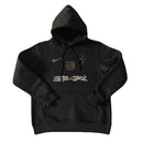 Sudadera hombre con capucha FC Barcelona edición especial Travis Scott 2025 2026 color negro diseño urbano Cactus Jack oficial fútbol culé 25/26 premium.