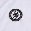 Sudadera hombre Chelsea FC temporada 2025 2026 color blanco detalles negros oficial fútbol técnica transpirable entrenamiento urbana blanca.