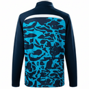Sudadera hombre entrenamiento Málaga CF temporada 2025 2026 oficial color azul fútbol técnica transpirable Costa del Sol boquerones.