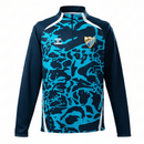 Sudadera hombre entrenamiento Málaga CF temporada 2025 2026 oficial color azul fútbol técnica transpirable Costa del Sol boquerones.