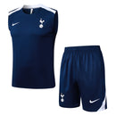 Tottenham 2025, Conjunto Tottenham 25/26, Entrenamiento Spurs sin mangas, Ropa Tottenham azul marino, Kit entrenamiento Premier League, Camiseta regata Tottenham, Calidad 1.1 Spurs, Nueva colección 2025, Regalo fútbol hombre, Tienda Hincha Futbolero.