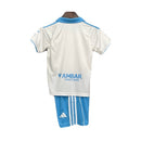 Conjunto infantil Real Zaragoza camiseta blanca y pantalón azul temporada 2025 2026 calidad 1.1 oficial, Real Zaragoza infantil 2025, Conjunto niño Zaragoza blanco azul, Ropa Real Zaragoza niños, Equipación Zaragoza junior 25/26, Calidad 1.1 infantil, Tienda Hincha Futbolero, Regalo niño Zaragoza fútbol, Camiseta Zaragoza niño 2026, Zaragoza Kids Kit.